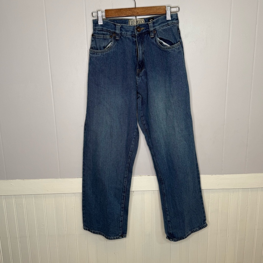Y2K Baggy Jeans, Wide Leg, Mid Rise, Carpenter/Skater style, Petite/Ankle Crop - Picture 2 of 12